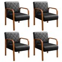 Ver imagem 1 de Kit 4 Poltronas Cadeira Decorativa Sala, Recepção Lara Preto