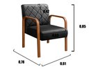 Ver imagem 3 de Kit 4 Poltronas Cadeira Decorativa Sala, Recepção Lara Preto