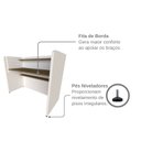 Ver mais imagens de Escrivaninha/Mesa Infantil com Regulagem de Altura 100cm Branco e Carvalho Mel