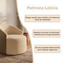 Ver imagem 2 de Poltrona Design Neutro Confortavel Ideal para Qualquer Ambiente Bege Leticia
