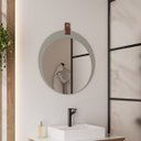 Ver imagem 2 de Espelheira Espelho para Banheiro Lavabo Lua 60cm Pistache