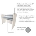 Ver imagem 7 de Escrivaninha/Mesa Infantil com Regulagem de Altura 100cm Branco e Cinza Cristal