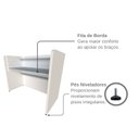 Ver mais imagens de Escrivaninha/Mesa Infantil com Regulagem de Altura 100cm Branco e Cinza Cristal