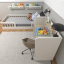 Ver imagem 3 de Escrivaninha / Mesa Infantil com Regulagem de Altura 100cm Branco E Geneve