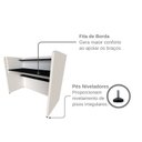 Ver mais imagens de Escrivaninha/Mesa Infantil com Regulagem de Altura 100cm Branco e Preto