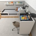 Ver imagem 3 de Escrivaninha/Mesa Infantil com Regulagem de Altura 100cm Branco e Preto