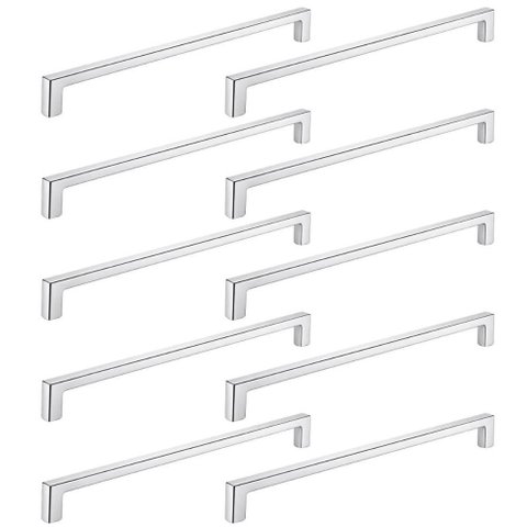 Kit 10 Puxadores Alça Linea 288 Zamac Cromado Bigfer Gavetas Portas Armários Cozinha