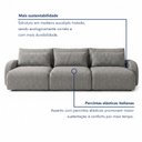 Ver imagem 6 de Sofá Orgânico Retrátil 4 Lugares 270cm Base Madeira Maciça Oxford