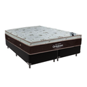 Ver imagem 1 de Cama Box Bipartido Casal Preto e Colchão Sleep King Molas Ensacadas Ortobom