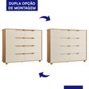 Ver imagem 4 de Cômoda Doble 8 Gavetas Freijó/off White - Móveis Albatroz