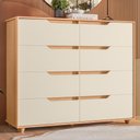 Ver imagem 2 de Cômoda Doble 8 Gavetas Freijó/off White - Móveis Albatroz