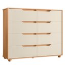 Ver imagem 1 de Cômoda Doble 8 Gavetas Freijó/off White - Móveis Albatroz