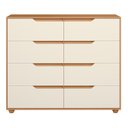 Ver imagem 3 de Cômoda Doble 8 Gavetas Freijó/off White - Móveis Albatroz