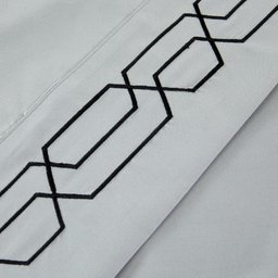 Jogo de Cama King 300 Fios com Bordado 4 peças Geometric - 2