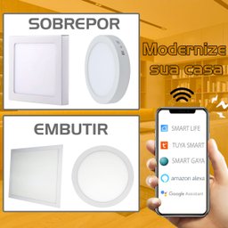 Plafon Sobrepor Quadrado 24W Dimerizável Smart WiFi Gaya GY9857 - 5