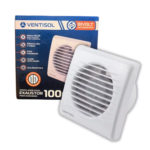 Exaustor para Banheiro Micro Ventilador Ventisol 100m 127v/220v Cor Branco