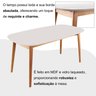 Conjunto Sala de Jantar Mesa 160x80cm Tampo Mdf Laqueado com Vidro Laqueado 6 Cadeiras Ceci Yescasa - 8