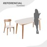 Conjunto Sala de Jantar Mesa 160x80cm Tampo Mdf Laqueado com Vidro Laqueado 6 Cadeiras Ceci Yescasa - 5