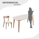 Ver imagem 5 de Conjunto Sala de Jantar Mesa 160x80cm Tampo MDF Laqueado com Vidro Laqueado 6 Cadeiras Ceci Yescasa