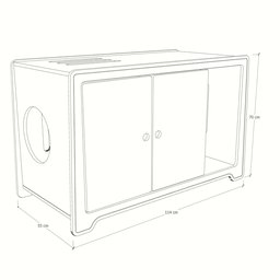 Banheiro Max para Gatos - com Bandeja A 70cm x C 114cm x P 55cm - 4