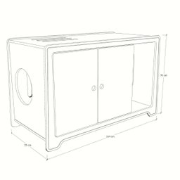 Banheiro Max para Gatos - com Bandeja A 70cm x C 114cm x P 55cm - 9