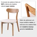 Ver imagem 7 de Conjunto Sala de Jantar Mesa 160x80cm Tampo em MDF Laminado 6 Cadeiras Ceci Yescasa Marrom/Off White