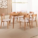 Ver imagem 1 de Conjunto Sala de Jantar Mesa 160x80cm Tampo em Mdf Laminado 6 Cadeiras Ceci Yescasa