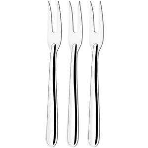 Jogo 6 Garfos Trinchantes 24cm Churrasco Inox Cortar Carne Cozinha Taumer