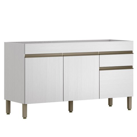 Balcao para Pia 3 Portas 1 Gaveta 150 Cm Line Supremo Ktp