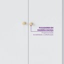 Ver imagem 7 de Guarda-Roupa Planejado com LED, 2 Portas e 2 Caixas Organizadoras Wave Casatema MadeiraOriginals Branco/Marrom