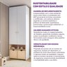 Guarda-roupa Modulado com Led, 2 Portas e 2 Caixas Organizadoras Wave Casatema MadeiraOriginals - 10