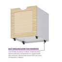 Ver imagem 6 de Guarda-Roupa Planejado com LED, 2 Portas e 2 Caixas Organizadoras Wave Casatema MadeiraOriginals Branco/Marrom