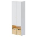 Ver imagem 2 de Guarda-Roupa Planejado com LED, 2 Portas e 2 Caixas Organizadoras Wave Casatema MadeiraOriginals Branco/Marrom