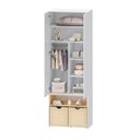 Ver imagem 4 de Guarda-Roupa Planejado com LED, 2 Portas e 2 Caixas Organizadoras Wave Casatema MadeiraOriginals Branco/Marrom