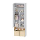 Ver imagem 4 de Guarda-roupa Modulado com Led, 2 Portas e 2 Caixas Organizadoras Wave Casatema MadeiraOriginals