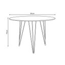 Ver imagem 3 de Mesa de Jantar Redonda 90cm Clips 3 Pés Base Cobre