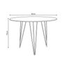 Mesa de Jantar Redonda 90cm Clips 3 Pés Base - 3