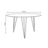 Mesa de Jantar Redonda 110cm Clips 3 Pés Ferro - 3