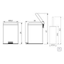 Ver imagem 4 de Kit Lixeira Inox Pedal 5 Litros Tramontina e Escova Sanitária