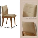 Ver imagem 2 de Conjunto de Jantar Flora 8 Lugares Tampo MDF Imbuia 220cm Mobillare
