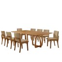 Ver imagem 5 de Conjunto de Jantar Flora 8 Lugares Tampo MDF Imbuia 220cm Mobillare