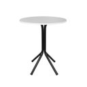 Ver imagem 1 de Mesa Bistrô Baixo Preto com Tampo Redondo Branco