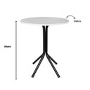 Ver imagem 2 de Mesa Bistrô Baixo Preto com Tampo Redondo Branco
