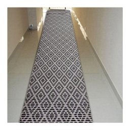 Tapete Passadeira Emborrachada Pvc Antiderrapante 0,65x3,00m Losango Grafite - 4