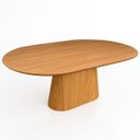 Ver imagem 1 de Mesa de Jantar Oblongo 180x100 Cm Base Freijó Tampo Mdf Freijó