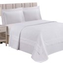 Ver imagem 1 de Cobre Leito Casal Encanto Bordado Inglês Percal 3pç 100% Poliéster - Branco
