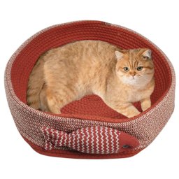 Cama Arranhador Gato Ninho Cestinho Rasqueavel Peixinho Divertido Confortavel Animais Pet Cao Estima - 3