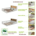 Ver imagem 5 de Cama Casal Montessoriana 146cm com Led e Cantos Arredondados Cor:arenas com Mel
