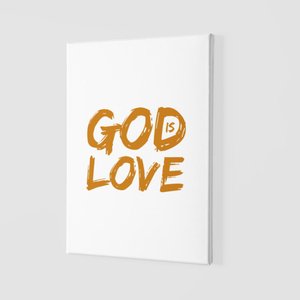 Quadro Placa Decorativa - Frase God Is Love (deus É Amor)