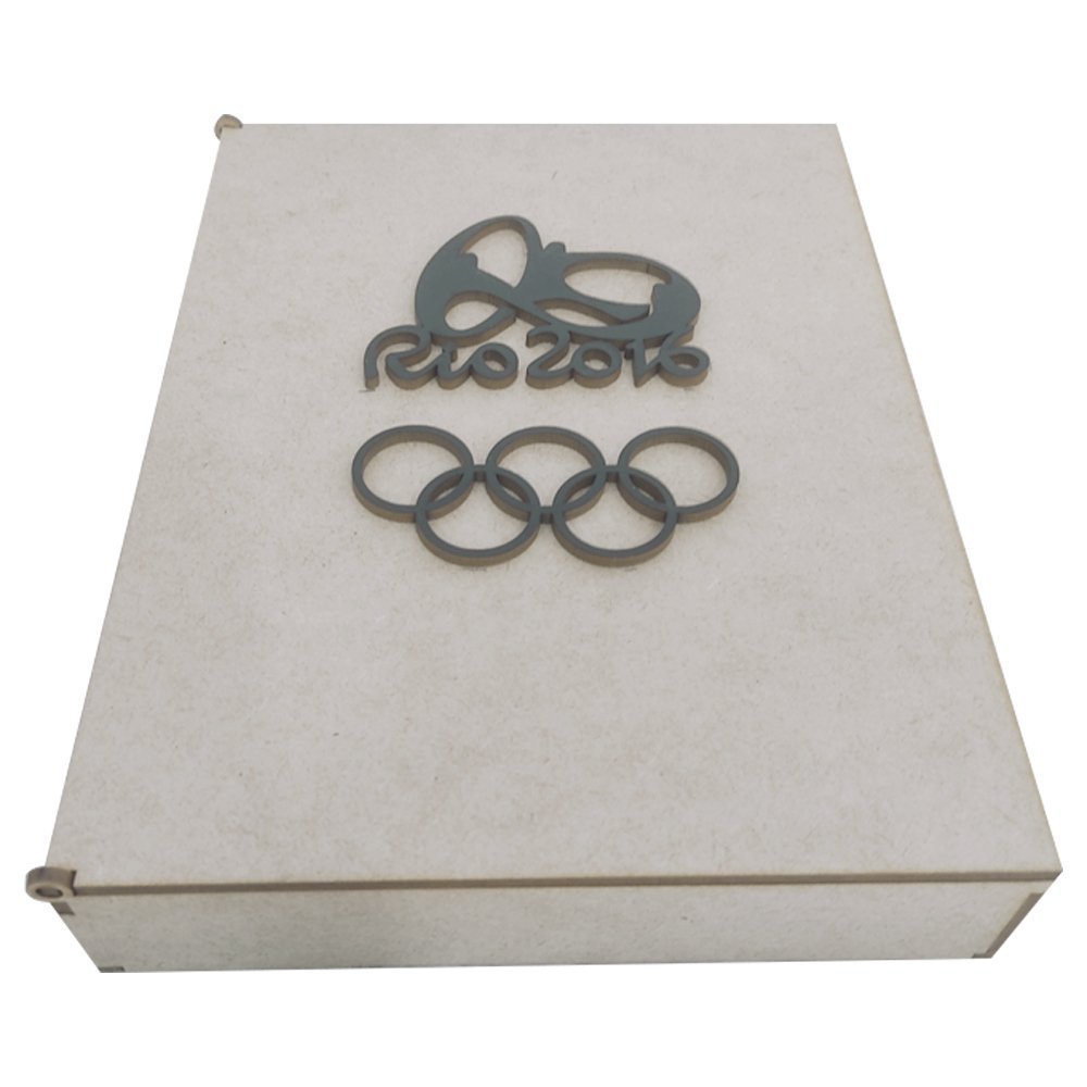 Caixa Quadro Porta Moedas das Olimpiadas em Madeira MDF Colecao 17 Moedas Jogos Olimpicos - Decori B - 3